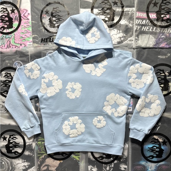 Denim Tears Other - Denim Tears The Cotton Wreath Hoodie ‘Blue’